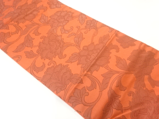 JAPANESE NAGOYA OBI / WOVEN FLOWER ARABESQUE
